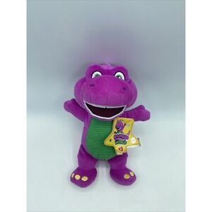 Fisher-Price Barney's World Plush - Barney Purple Dinosaur Stuffed Animal 8" NEW